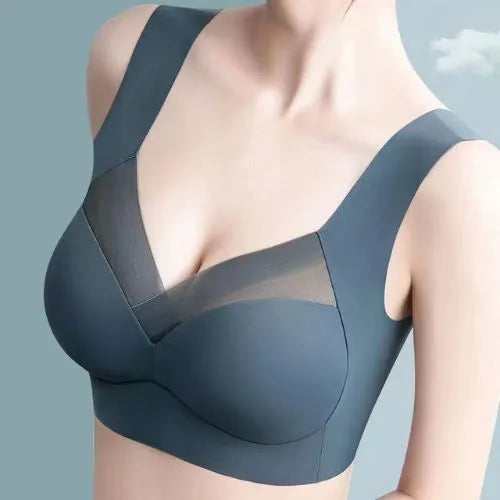 Sapphire high support sport bra on a plain background